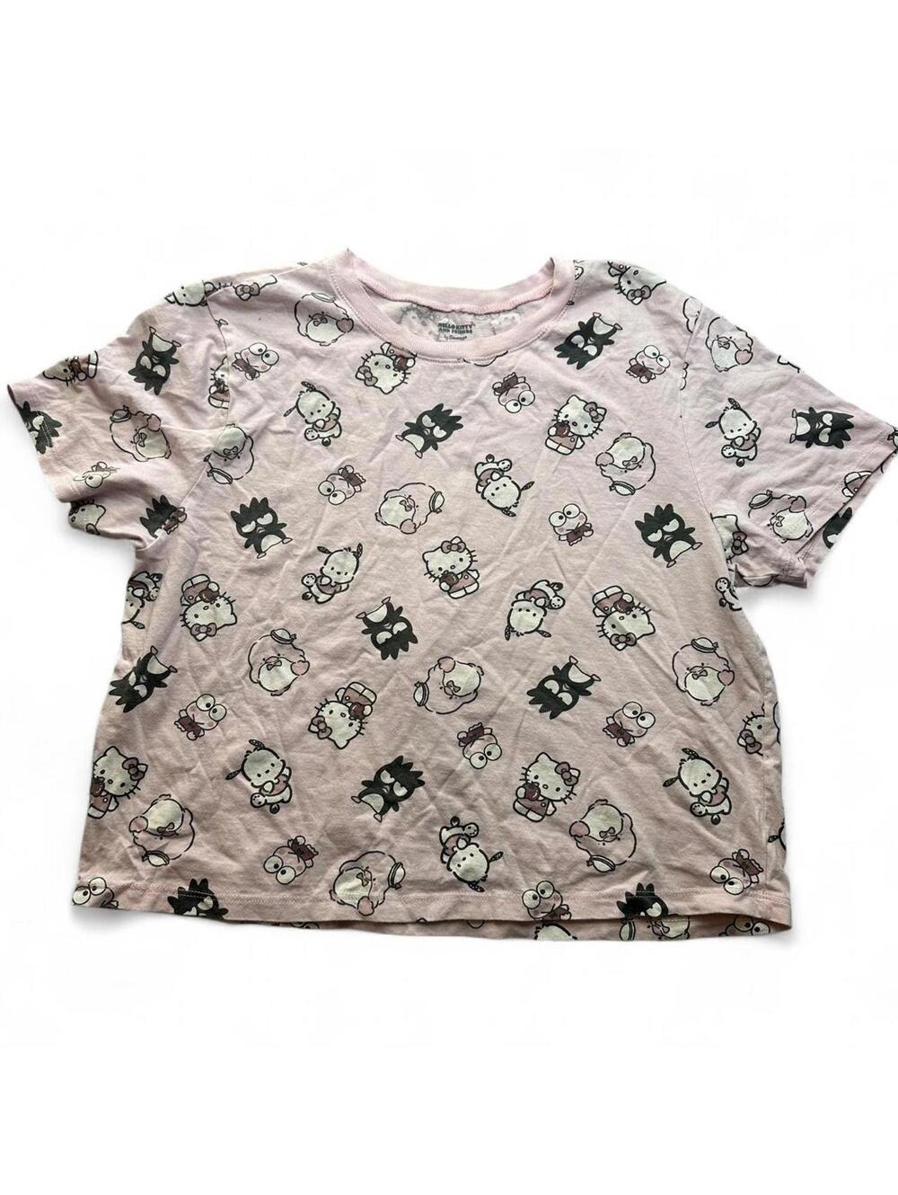Sanrio Hello Kitty & Friends All-Over Print Cropped Tee - Size XL